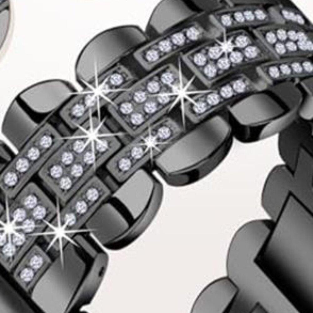 NEW Black Rhinestone Apple Watch band - Picture 2 of 6